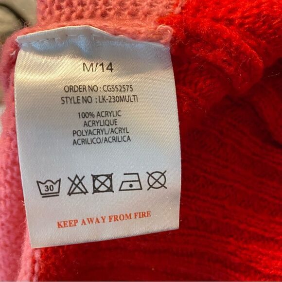 Brave Soul London Rainbow Stripe Sweater - Size M - Picture 5 of 6